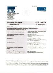 ETA certificate from Shanghai Yueda Nails Co., Ltd