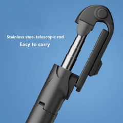 Xt02s Extendable Selfie Tripod - 70cm, Bluetooth Remote & LED Light (Black) - Image 6