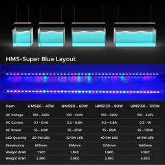 Smart 100 Watt Bluetooth Lamp for Freshwater Aquariums Sample Accept IP Rating IP65 Model Hms60-40W Warranty 5 Years HS Code - Image 2