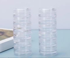 5PCS Stackable Plastic Packaging Jar Container for Nail Power and Crafts - Image 6