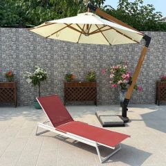 Pool Side Garden Luxury Stackable Teak Chaise Lounge Type Single Trademark MY Condition New Origin Foshan HS Code - Image 2