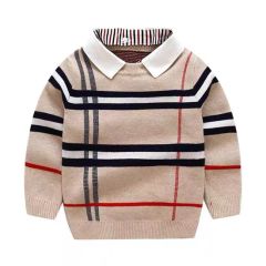 a Fashion Boy Checked Sweater Size S Gender Boy Season Winter Model NO. A01 Age 2-6 Years Technics Knitted Origin - Image 1