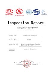 Inspection Report 150-16H certificate of Qingqi Group Jiangmen Guangsu Motorcycle Co., Ltd. – certificate photo, supplier certificates section