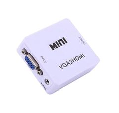CBR TSS Mini VGA 2 HDMI Converter, Male Brand CBR Color White Weight 99 gm Material ABS Warrenty 2 Years Converter type - Image 1