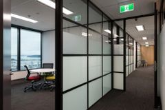Aluminum Aluminium Partition Work, Commercial Material Aluminum Glass Thickness 4mm Panel Thickness 1.2mm Type Of Location - S K Aluminium & Hardware