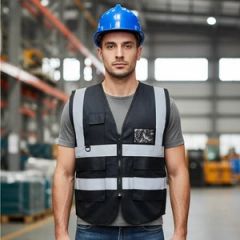 Resin Zipper Reflective Vest Long Unisex L-5XL ShengChi 15D MOQ100 - Henan Kaiwei Protective Equipment Co., Ltd.