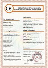 CE of breathing face mask certificate from Hangzhou Tuopusi Medical Products Co., Ltd.