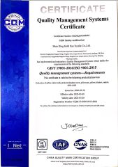 ISO9001 certificate from SHAOXING GOLD SUN TEXTILE CO., LTD.