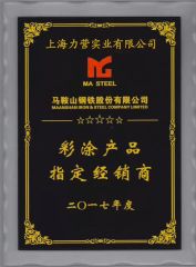 Agent of Masteel certificate of Shanghai Liying Industrial Co., Ltd. – certificate photo, supplier certificates section