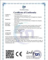 CE certificate of Tengzhou Yuanji Intelligent Equipment Co., LTD – certificate photo, supplier certificates section