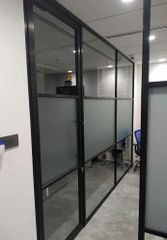 Aluminum Aluminium Partition Work, Commercial Material Aluminum Glass Thickness 4mm Panel Thickness 1.2mm Type Of Location - Image 3