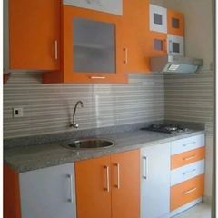 U Shape Modular Kitchen Colour Yellow Material Wooden Appearance Modern Kitchen Shape U Shape Kitchen Design U-Shape Door Finishing - Image 11