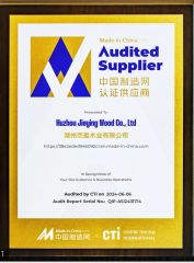 Autited Supplier certificate from Huzhou Jieying Wood Co., Ltd
