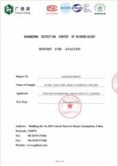 ANTERBACTERIAL TEST REPORT certificate from TOPUNION HARDWARE AND PLASTIC CO., LIMITED