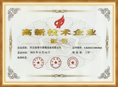 High-teach Enterprise Certificate certificate from Hebei Rongfeng Foreign Trade Co., Ltd.