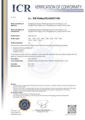CERTIFICATE of COMPLIANCE certificate from Zhangjiagang Zhongyue Metallurgy Equipment Technology Co., Ltd.