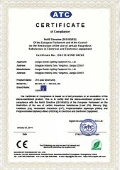 ROHS certificate from BAODE LIGHTING GROUP CO., LTD.