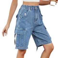 Short Pants Knee-Length OEM Men Denim Shorts Trousers Custom Jean Shorts Pants - Image 3