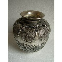 Copper Pot Carved Surface Finish Carved Material Copper With Silver - Image 1