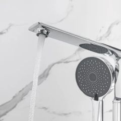 Morden Bathroom Chrome Brass Tub Faucets with Handheld Head Type Stand Origin China Color Chrome Trademark OEM Model NO. - Image 4