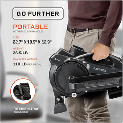 Portable under Desk Elliptical Exercise Machine - Motorized Pedal Exerciser - Image 2