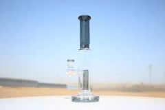 Ice Pinch Straight Tube Water Pipe Dry Herb Oil DAB Rig Color Blue Shape Round Trademark no Origin China Usage Smoking Style Creative - Image 5