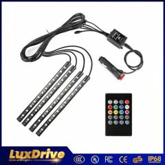 LED Car Light RGB Atmosphere Lamp 20-Keys Music Control Car Decorative Light Strip for Interior Vehicle Ambient Lighting Auto Parts LED Work Light - Image 1