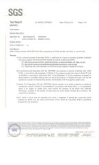 SVHC2 certificate from Evian Manufacture Co., Limited
