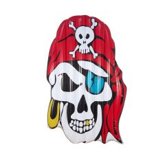 Jumbo Pirate Skull Pool Float - Inflatable Water Mattress for Swimming - Image 1