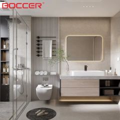 Compact Narrow Slim Cabinet Profile Small Space Bathroom Vanity - Image 6