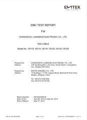 EMC VGA certificate from Changzhou Hao Lan Import & Export Trading Co., LTD.