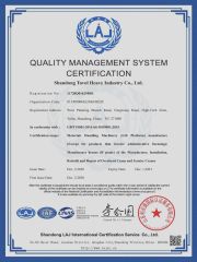 ISO9001 Quality Certificate certificate from Shandong Tavol Group Co., Ltd