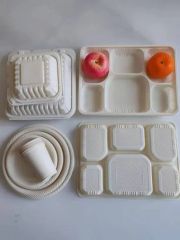 6 Compartments Compostable Disposable Cornstarch Tableware Lunch Takeout Box - Image 5