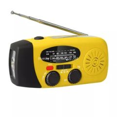 Outdoor Emergency Weather Sos Alert Radio Solar Panel Hand Crank Radio LED - Image 5