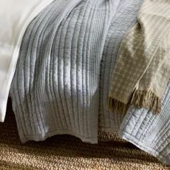 Modern Shabby Chic Reversible Linen Quilts Origin China Age Group Adults HS Code 9404904000 Pattern Solid Color Style Box Stitching - Image 4