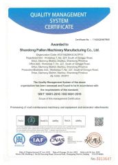 ISO9001 certificate of Shandongpaili En Machinery Manufacturing Co., Ltd. – certificate photo, supplier certificates section