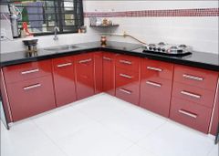 L-Shape Wooden Modular Kitchen Material Wooden Kitchen Design - Image 5