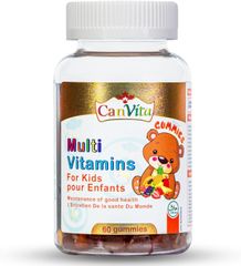 Canvita Kid's Halal- vegan Multi-Vitamin Gummy 60/ bottle, Made in Canada, sugar free - Image 1