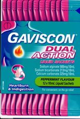 Gaviscon Double Action Mint Oral Suspension for Heartburn & Indigestion Relief 150ml - Image 1