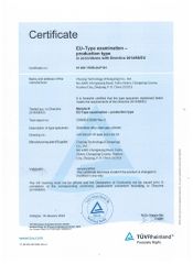 PED certificate from Chasing Technology(Changxing) Co., Ltd