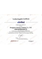 Certificates certificate of Dongguan Jiatong Garment Co., Ltd. – certificate photo, supplier certificates section