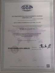 ISO14001 certificate of Qufu Temb Automotive Electric Co., Ltd. – certificate photo, supplier certificates section