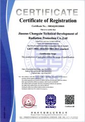 NEW ISO 9001 certificate from Jiaozuo Changxin Technical Development of Radiation Protection Co., Ltd.