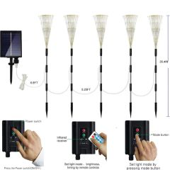 3D DIY Firework Solar LED Light Holiday Party Lawn Security Christmas Lights - Image 5