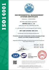 ISO 14001 certificate from Menred Ess Co., Ltd.