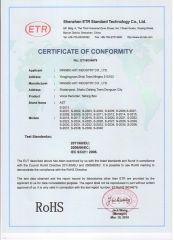 Rohs Certificate of Sound Box certificate of Dongguan AST Industry Co., Ltd. – certificate photo, supplier certificates section