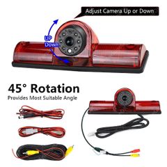 EnruigeOK Universal Rear View Backup Camera Third Brake Light for Cargo Van Truck Bus - Image 3
