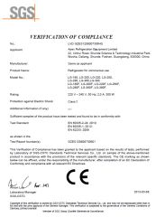 LVD certificate of Single door certificate from Apex Refrigeration Equipment Limited