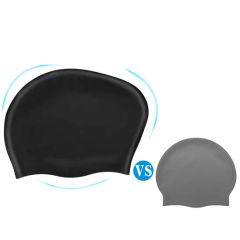 Colorful Adult Logo Printed Highly Elastic Silicone Swimming Caps - Image 2