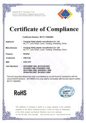 rohs certificate from Yueqing Haitai Plastics Manufacture Co., Ltd.